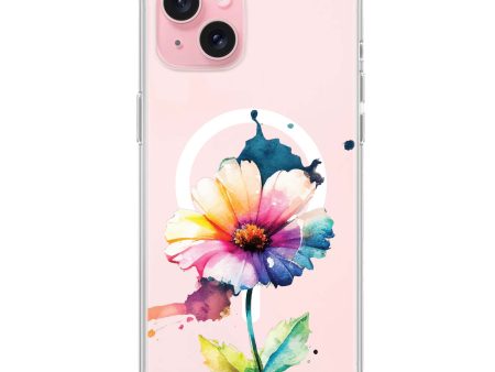 A Beautiful Flower iPhone 15 Plus MagSafe Compatible Ultra Clear Case Online Sale