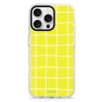 Yellow Checked Pattern iPhone 15 Pro MagSafe Compatible Ultra Clear Case Online now