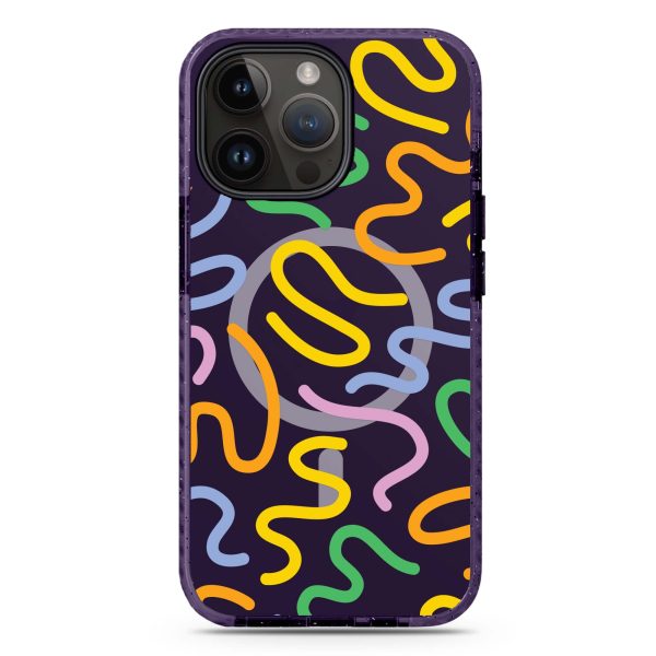 Abstract Doodles iPhone 14 Pro MagSafe Compatible Durashock Case Sale