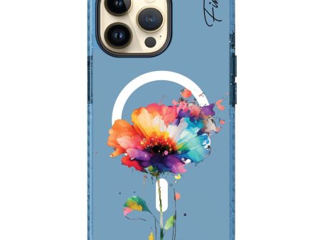 A Beautiful Watercolour Flower iPhone 14 Pro MagSafe Compatible Durashock Case For Sale