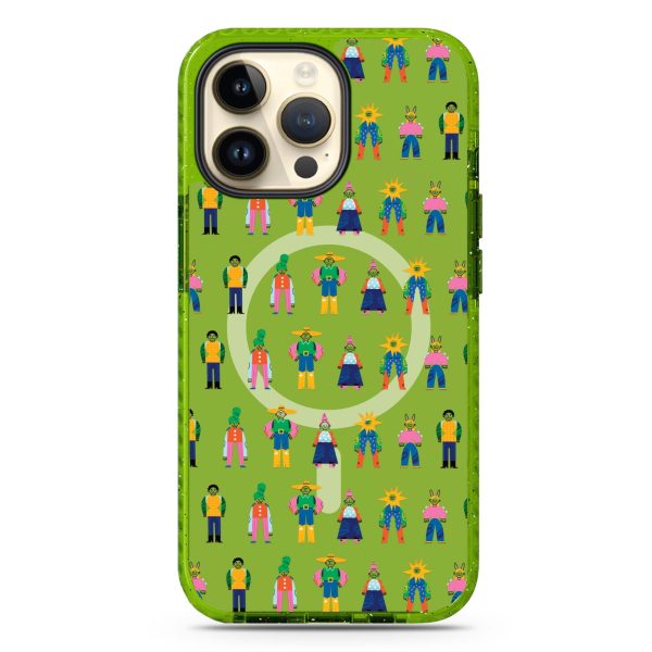 Abstract People Family iPhone 14 Pro MagSafe Compatible Durashock Case Cheap