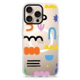 Abstract Doodles Pattern iPhone 15 Pro MagSafe Compatible Ultra Clear Case Online Sale