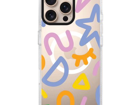 Abstract Doodles iPhone 15 Pro MagSafe Compatible Ultra Clear Case Sale