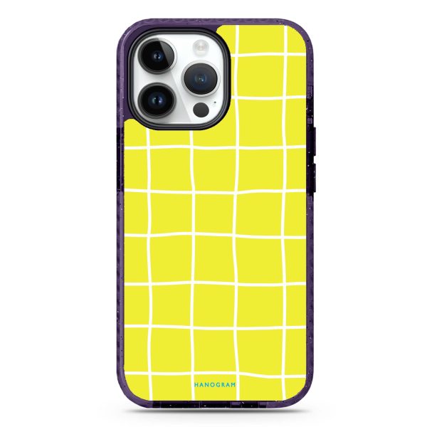 Yellow Checked Pattern MagSafe Compatible Durashock Case Online