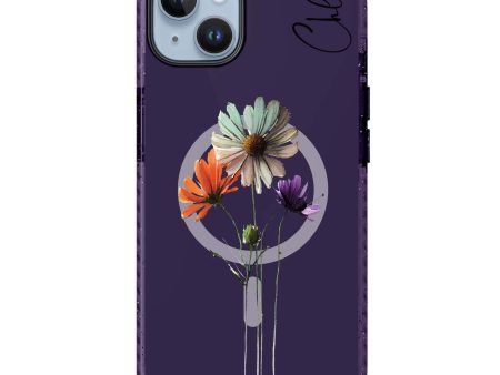 A watercolour floral iPhone 14 MagSafe Compatible Durashock Case Cheap