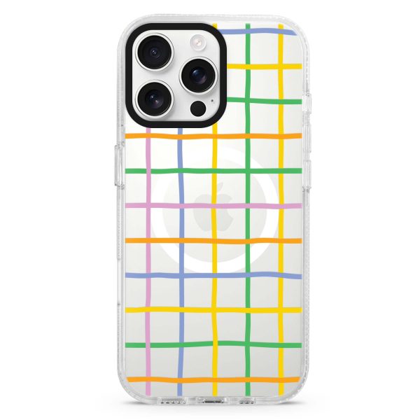 Abstract Doodles Pattern iPhone 15 Pro MagSafe Compatible Ultra Clear Case For Cheap