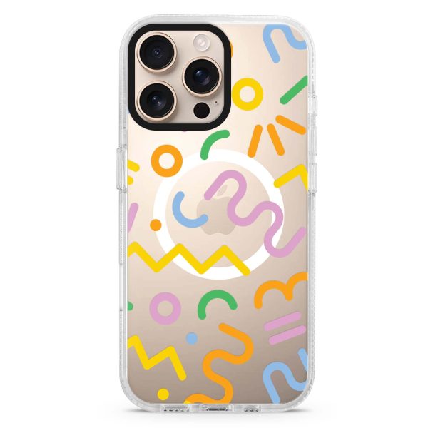 Abstract Doodles iPhone 15 Pro MagSafe Compatible Ultra Clear Case Sale