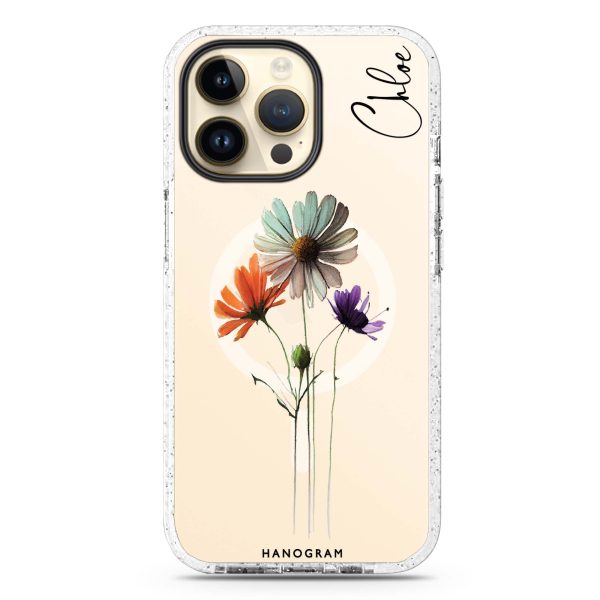 A watercolour floral iPhone 14 Pro MagSafe Compatible Durashock Case Fashion