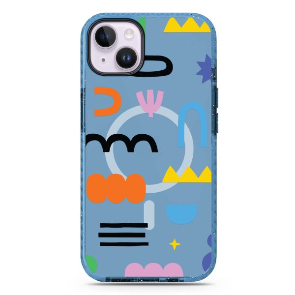 Abstract Doodles Pattern iPhone 14 MagSafe Compatible Durashock Case For Discount