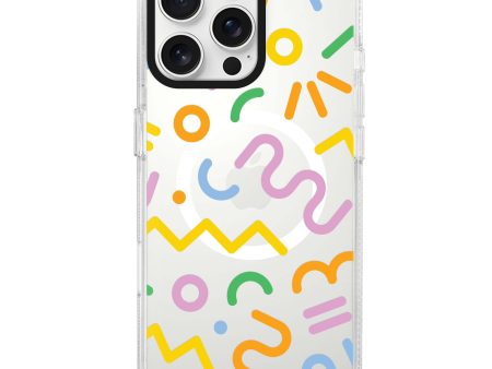 Abstract Doodles iPhone 15 Pro MagSafe Compatible Ultra Clear Case Sale