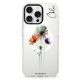 A watercolour floral iPhone 15 Pro MagSafe Compatible Ultra Clear Case For Discount