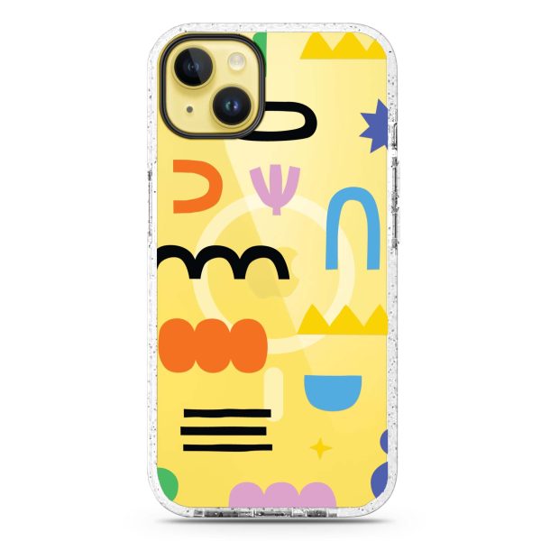 Abstract Doodles Pattern iPhone 14 MagSafe Compatible Durashock Case For Discount