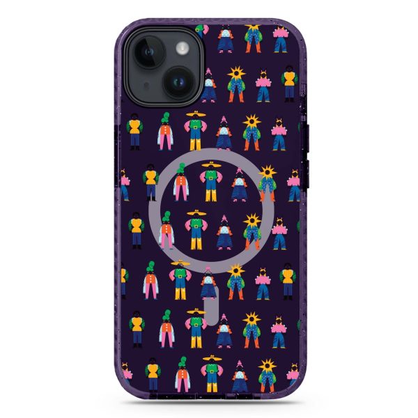 Abstract People Family iPhone 14 MagSafe Compatible Durashock Case Cheap