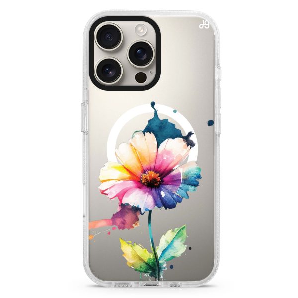 A Beautiful Flower iPhone 15 Pro MagSafe Compatible Ultra Clear Case Supply