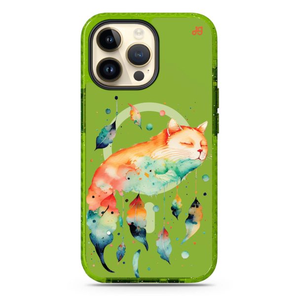 A Dream Cat iPhone 14 Pro MagSafe Compatible Durashock Case Fashion