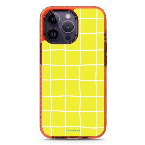 Yellow Checked Pattern MagSafe Compatible Durashock Case Online