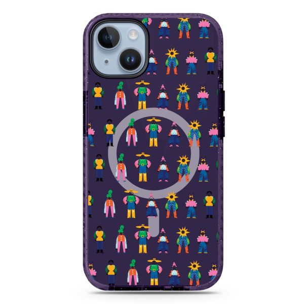 Abstract People Family iPhone 14 MagSafe Compatible Durashock Case Cheap