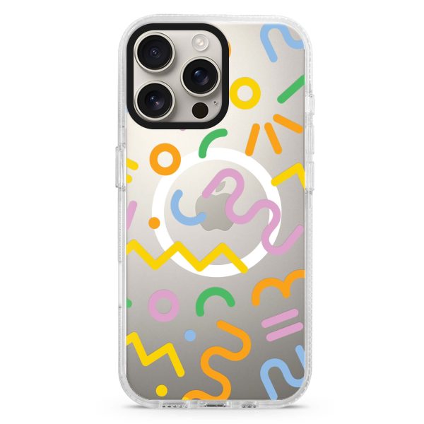 Abstract Doodles iPhone 15 Pro MagSafe Compatible Ultra Clear Case Sale