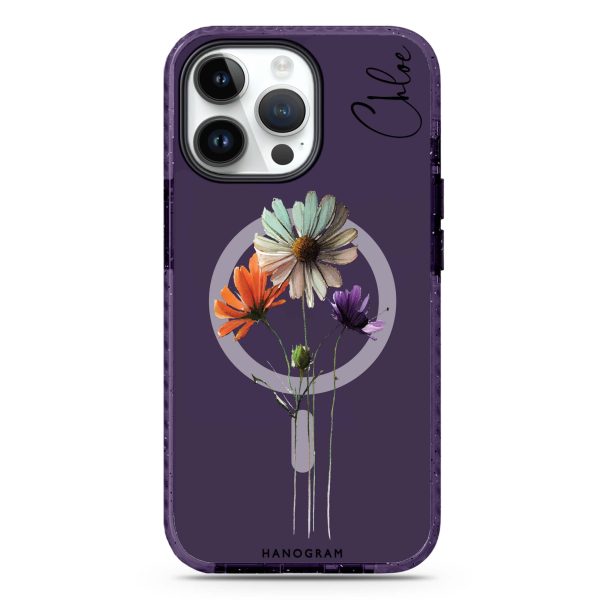 A watercolour floral iPhone 14 Pro MagSafe Compatible Durashock Case Fashion