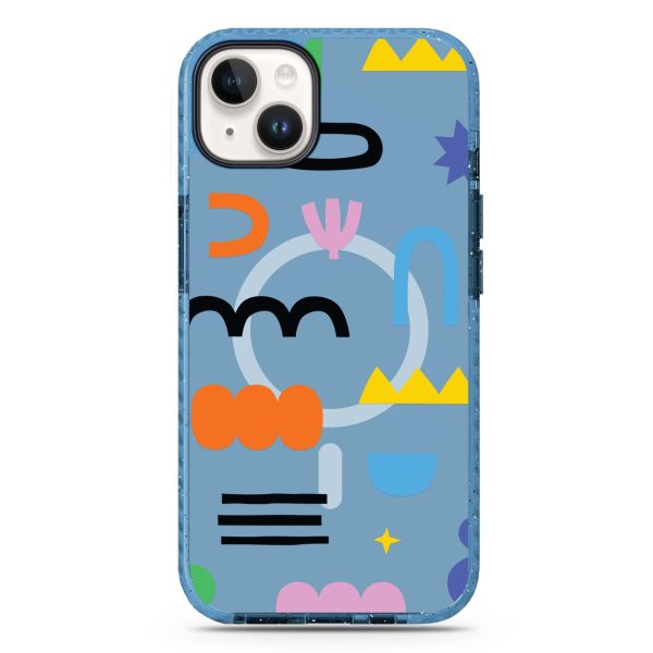 Abstract Doodles Pattern iPhone 14 MagSafe Compatible Durashock Case For Discount