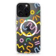 Abstract Doodles iPhone 15 Pro MagSafe Compatible Ultra Clear Case Sale