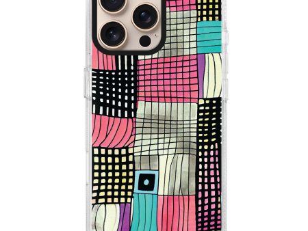 Abstract Checked Pattern iPhone 15 Pro MagSafe Compatible Ultra Clear Case Online