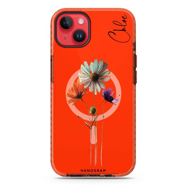 A watercolour floral iPhone 14 Plus MagSafe Compatible Durashock Case Cheap