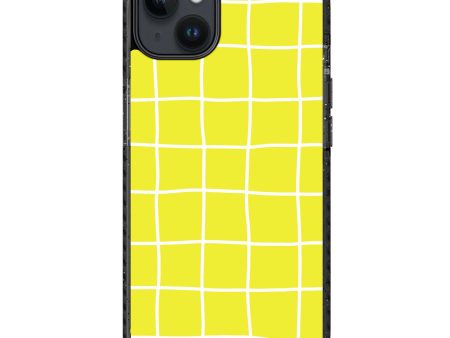 Yellow Checked Pattern iPhone 14 Plus MagSafe Compatible Durashock Case Online Hot Sale