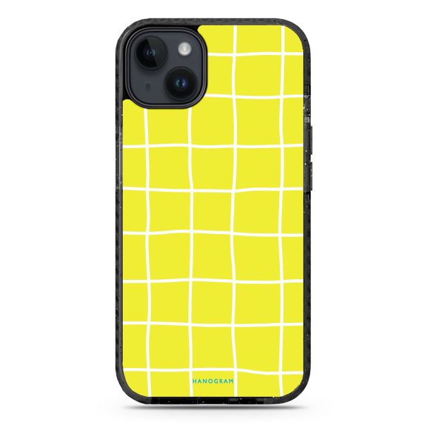 Yellow Checked Pattern iPhone 14 Plus MagSafe Compatible Durashock Case Online Hot Sale