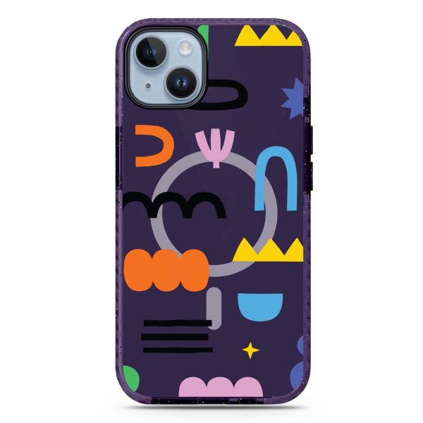 Abstract Doodles Pattern iPhone 14 Plus MagSafe Compatible Durashock Case Online