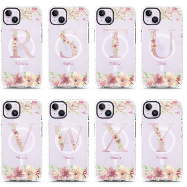 Monogram & Floral iPhone 14 Plus MagSafe Compatible Durashock Case Fashion