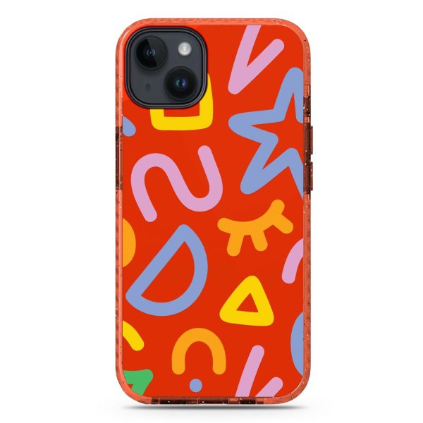 Abstract Doodles iPhone 14 Durashock Case Cheap