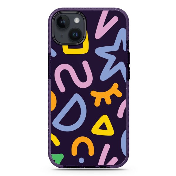 Abstract Doodles iPhone 14 Durashock Case Cheap