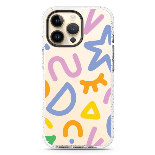 Abstract Doodles iPhone 14 Pro Max Durashock Case Discount