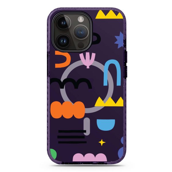 Abstract Doodles Pattern iPhone 14 Pro Max MagSafe Compatible Durashock Case Online