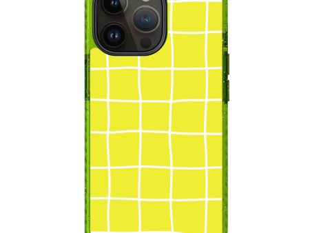 Yellow Checked Pattern iPhone 14 Pro Max Durashock Case Sale