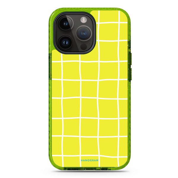 Yellow Checked Pattern iPhone 14 Pro Max Durashock Case Sale