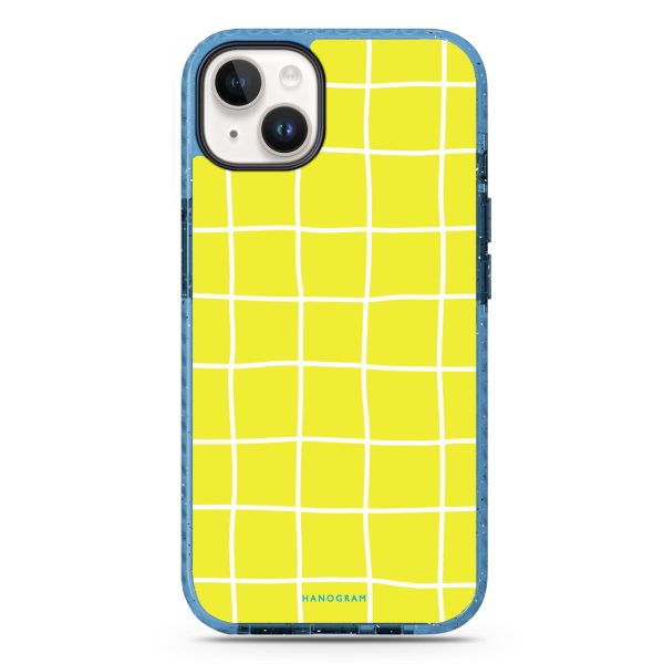 Yellow Checked Pattern iPhone 14 Plus MagSafe Compatible Durashock Case Online Hot Sale