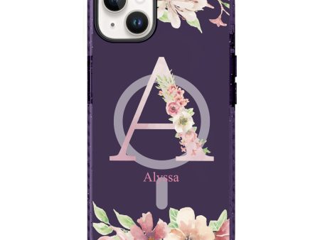 Monogram & Floral iPhone 14 Plus MagSafe Compatible Durashock Case Fashion