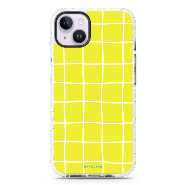 Yellow Checked Pattern iPhone 14 Plus MagSafe Compatible Durashock Case Online Hot Sale