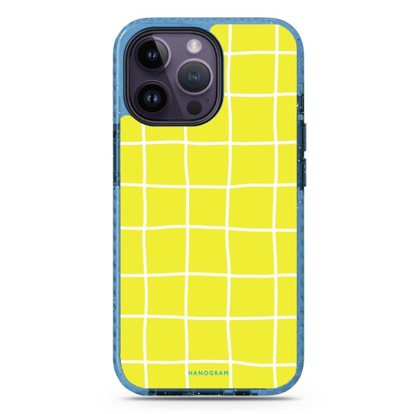 Yellow Checked Pattern iPhone 14 Pro Max Durashock Case Sale