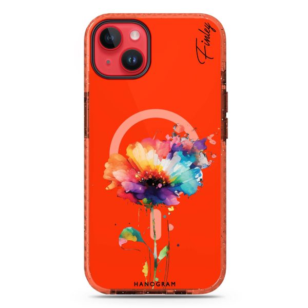 A Beautiful Watercolour Flower iPhone 14 Plus MagSafe Compatible Durashock Case Fashion