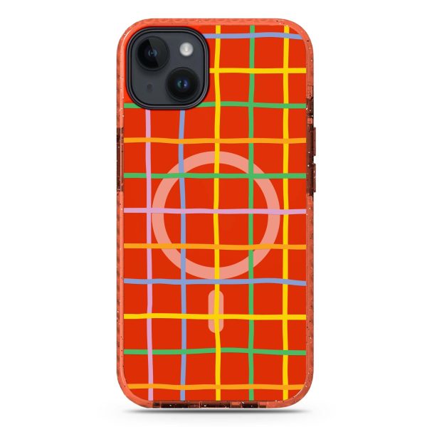 Abstract Doodles Pattern iPhone 14 Plus MagSafe Compatible Durashock Case Online now