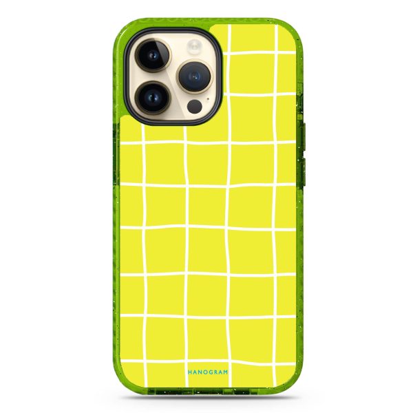 Yellow Checked Pattern iPhone 14 Pro Max Durashock Case Sale