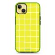 Yellow Checked Pattern iPhone 14 Plus Durashock Case Fashion