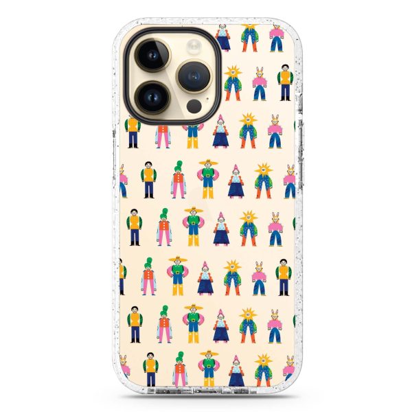 Abstract People Family iPhone 14 Pro Durashock Case For Cheap