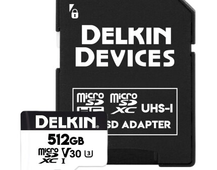 Delkin Devices 512GB Hyperspeed UHS-I microSDXC Memory Card with SD Adapter Hot on Sale