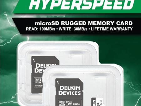 Delkin Devices Hyperspeed UHS-I (U3 V30) 32GB microSD Memory Cards (2PK) Discount