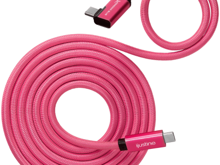 Kondor Blue iJustine Male USB-C 3.2 Gen 2 Right Angle Cable (6, Pink) Supply