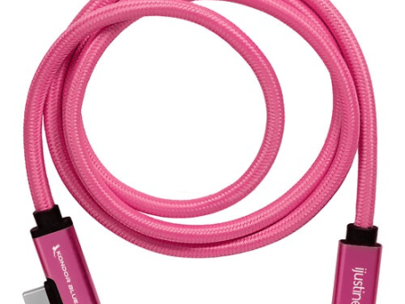 Kondor Blue iJustine Male USB-C 3.2 Gen 2 Right Angle Cable (3, Pink) For Sale